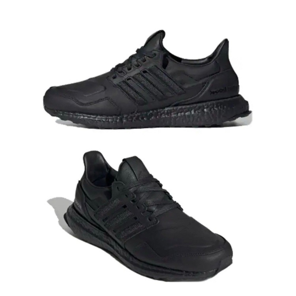 $180 NWT Adidas Ultraboost Black Leather Lace-up Low Top Sneakers Size 11